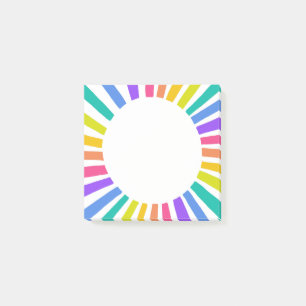 Rainbow Circle Chic Colorful Fun Modern  Post-it Notes