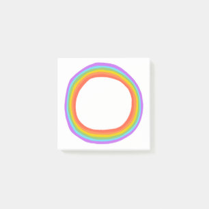 Rainbow Circle Chic Colorful Fun Modern Ring   Post-it Notes