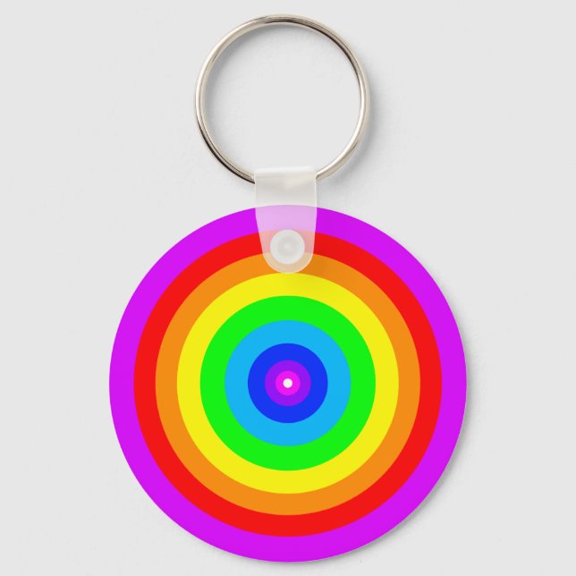 Rainbow Circle Design-40686 Key Ring (Front)