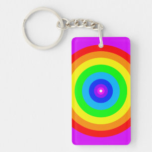 Rainbow Circle Design-40686 Key Ring