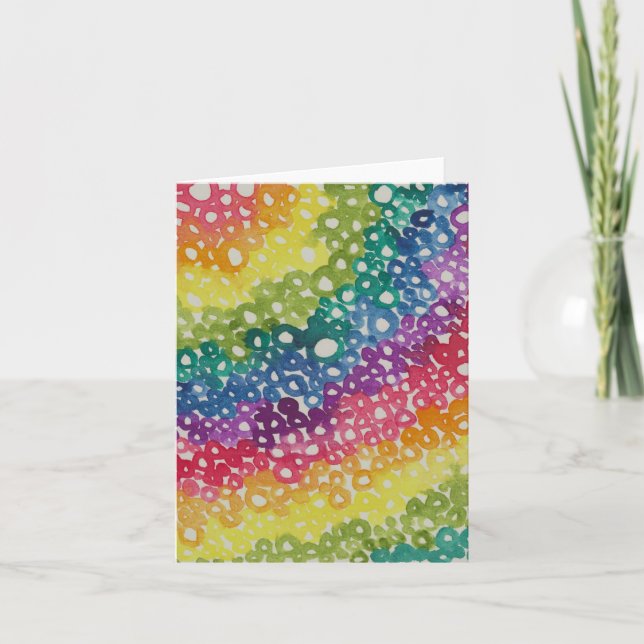 Rainbow Circles Card (Front)