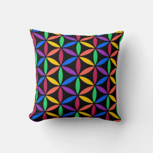 Rainbow circles cushion