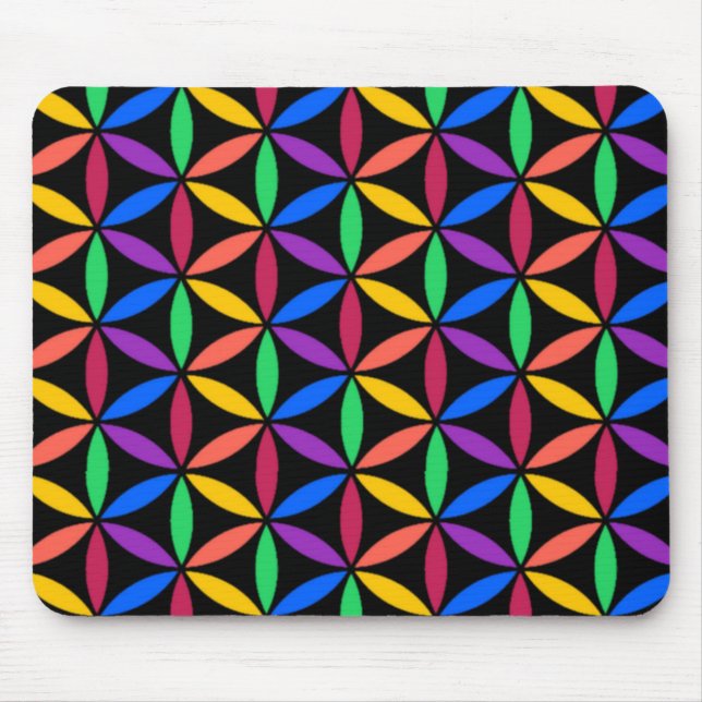 Rainbow circles mouse mat (Front)