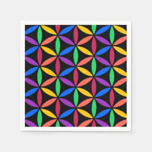 Rainbow circles napkin