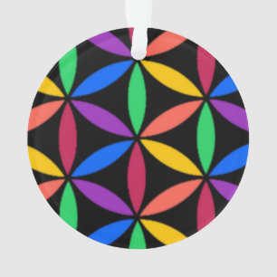 Rainbow circles ornament