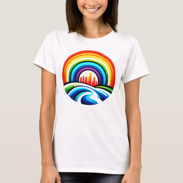 Rainbow City - Urban Hope & Diversity T-Shirt (Front)
