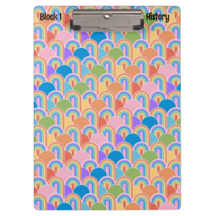 Rainbow Clamshell Teachers Clipboard