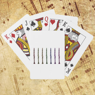 Rainbow Clarinet Design for Musicians Playing Cards