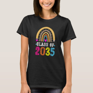Rainbow Class Of 2035 Leopard Pre k Grow with Me G T-Shirt