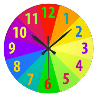 Rainbow Wall Clocks | Zazzle.co.uk