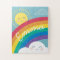 Rainbow Cloud and Sun Personalised Puzzle
