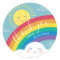 Rainbow Cloud and Sun Thank You Favour Stickers