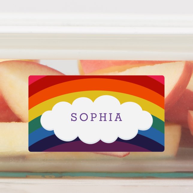Rainbow Cloud Personalised Name (Affixed)
