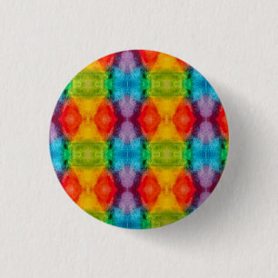 Rainbow Cloud Watercolor Art 3 Cm Round Badge