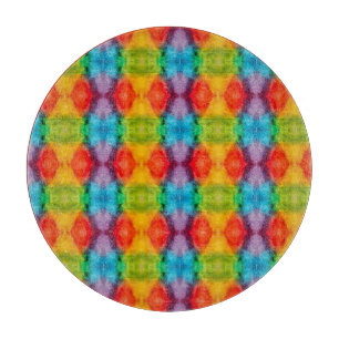 Rainbow Cloud Watercolor Art Cutting Board