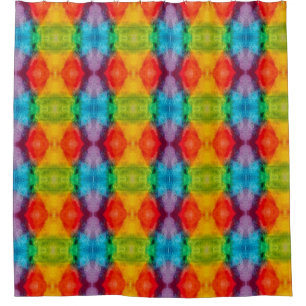 Rainbow Cloud Watercolor Art Shower Curtain