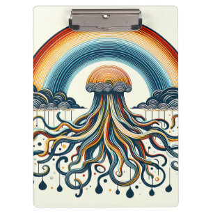 Rainbow Clouds and Tendrils Clipboard