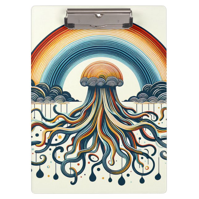 Rainbow Clouds and Tendrils  Clipboard (Front)
