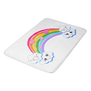 Rainbow Clouds Bathmat