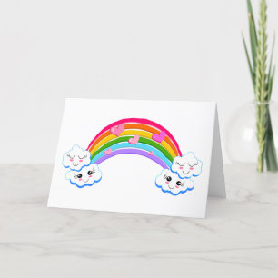 Rainbow Clouds Greeting Card (Blank)