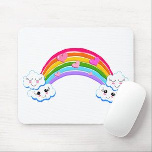 Rainbow Clouds Mouse Pad