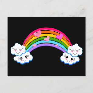 Rainbow Clouds Postcard