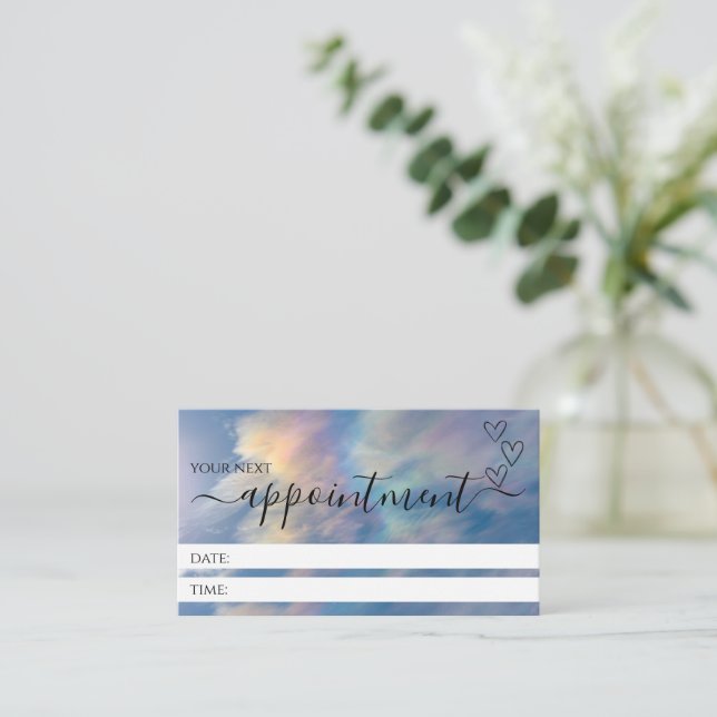 Rainbow Clouds Professional Appointment Cards (Standing Front)