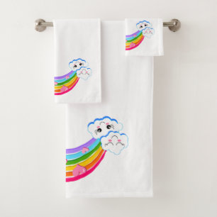 Rainbow Clouds Towel Set