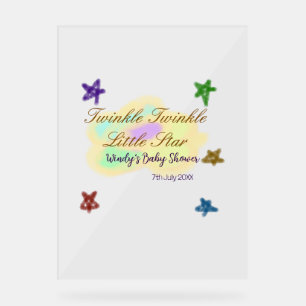 Rainbow clouds twinkle Twinkle Little Star baby Acrylic Sign