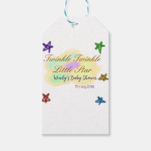 Rainbow clouds twinkle Twinkle Little Star baby Gift Tags