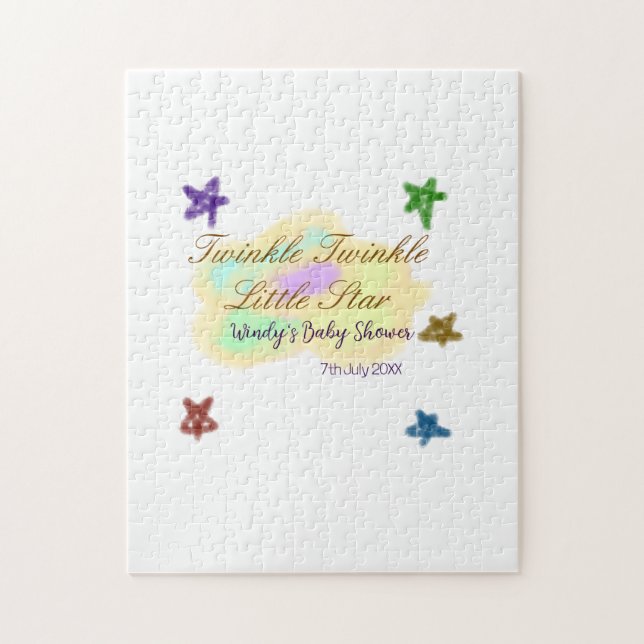 Rainbow clouds twinkle Twinkle Little Star baby Jigsaw Puzzle (Vertical)