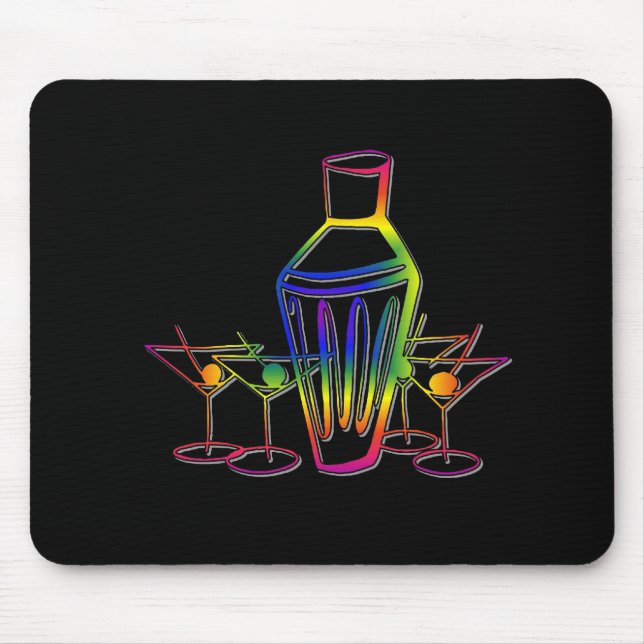 Rainbow Cocktails Mouse Mat (Front)