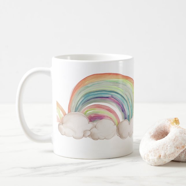 Rainbow Coffee Cup (With Donut)