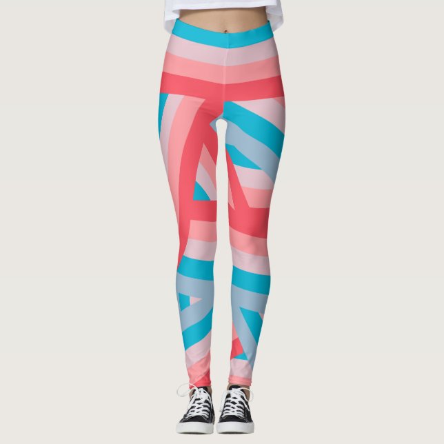 Rainbow Collage  Leggings (Front)