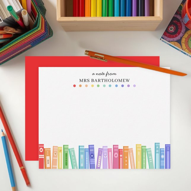 Rainbow Color Books Custom Book Lover's  Card (Creator Uploaded)