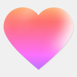 Rainbow color  heart sticker