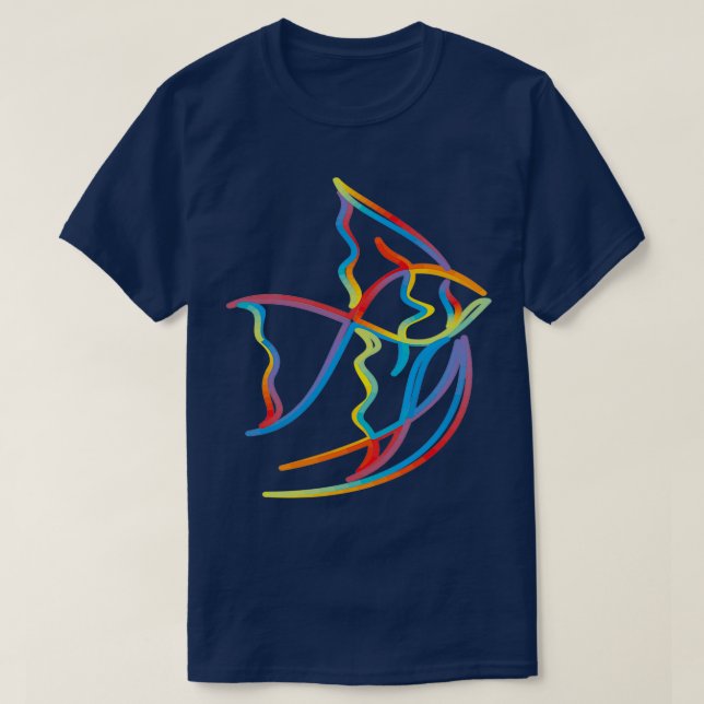 Rainbow Color Ornamental fish T-Shirt (Design Front)