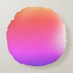 Rainbow color round cushion