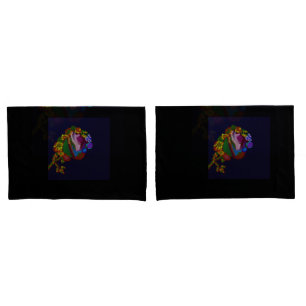 Rainbow Colored Floral Pillowcases