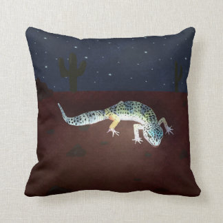Rainbow colored gecko cushion