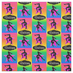 RAINBOW COLORED PERSONALIZED GYMNASTICS FABRIC