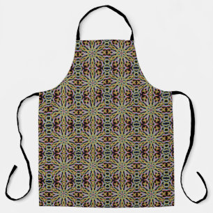 Rainbow Colored String Rope Pattern Art Apron