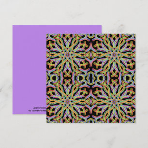 Rainbow Colored String Rope Pattern Art Card