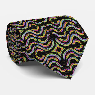 Rainbow Colored String Rope Repeating Pattern   Tie