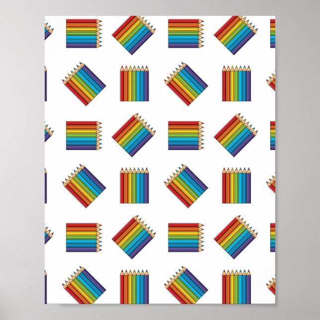 Rainbow Coloring Pencils Poster (Front)