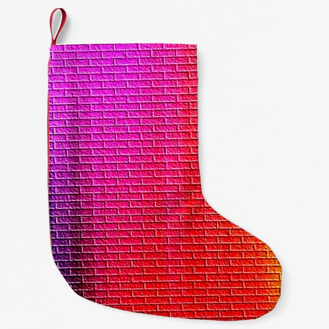 Rainbow colors abstract background. Gradient.abstr Small Christmas Stocking (Front)