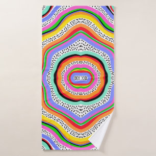 Rainbow Colors Bath Towel