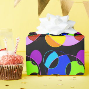 Rainbow colors circles design wrapping paper