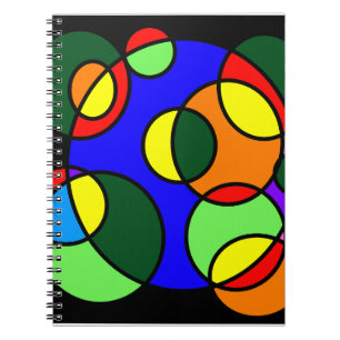 Rainbow colors circles notebook