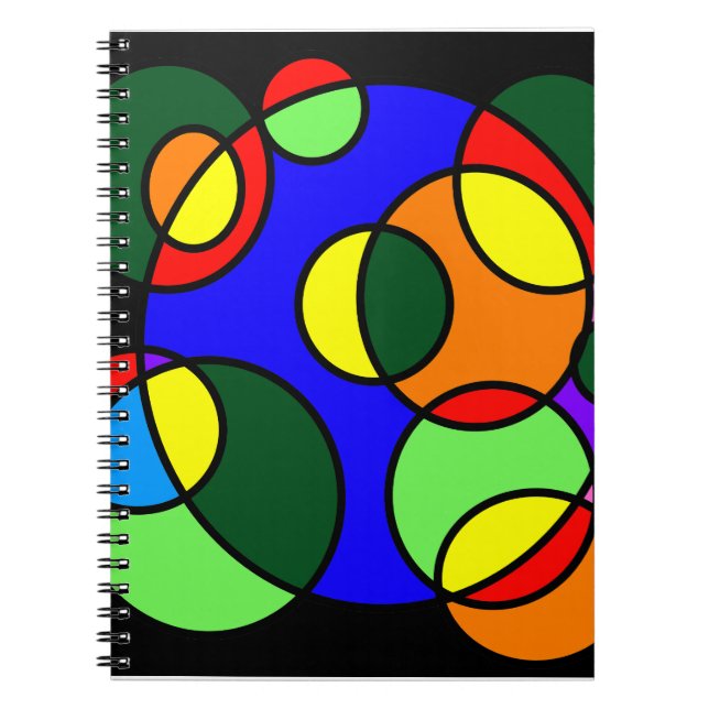 Rainbow colors circles notebook (Front)